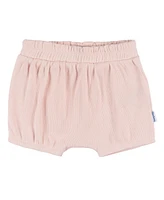 Gerber Baby Girls Crystal Pink Bodysuit and Shorts Set, 2-Pack