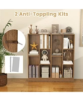 41 Inches 5-Cube Floor Bookcase with 2 Anti-Tipping Kits
