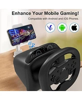 Bluetooth Wireless Gaming Racing Steering Wheel Controller For Switch PS3 PS4 ipad