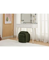 Modern Chenille Knot Ottoman: Stylish and Comfortable Seat