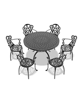 7pc Alum Patio Set w/ Cushions