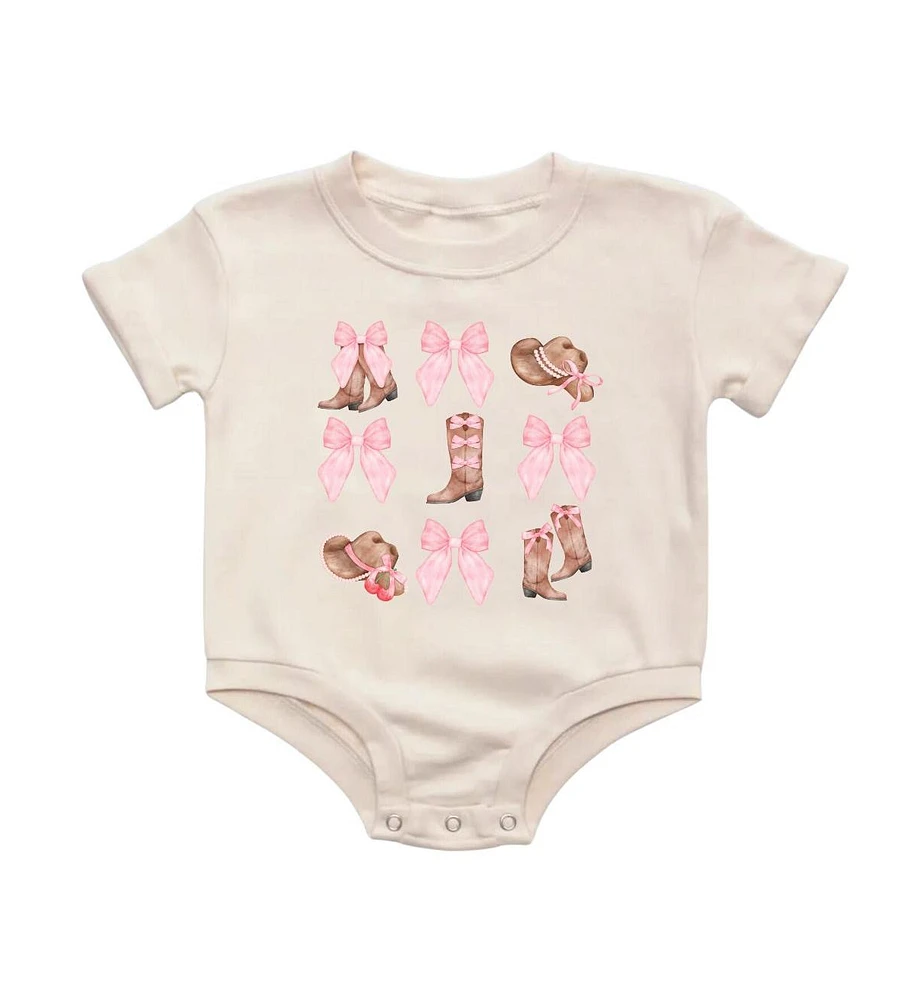 Sweet Wink Baby Girls Coquette Cowgirl Short Sleeve Romper
