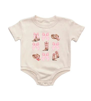 Sweet Wink Baby Girls Coquette Cowgirl Short Sleeve Romper