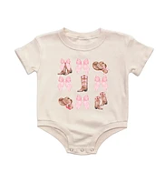 Sweet Wink Baby Girls Coquette Cowgirl Short Sleeve Romper