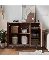 Multipurpose Wood Storage Cabinet with Adjustable Shelf, 46.85"w x 13.5"d x 38.19"h