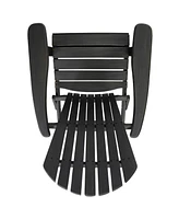 Rustic Acacia Wood Folding Adirondack Chair