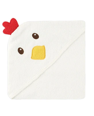 Luvable Friends Baby Unisex Cotton Animal Face Hooded Towel, Duck, One