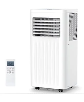 Cowsar 8,000 Btu Portable Ac, 4-in-1, Cools 350sq.ft, Remote, Led Display, 24H Timer, Install Kits