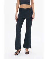 Nocturne Women's Ribbed Bell-Bottom Pants