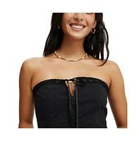 Cotton On Women's Ribbon Broderie Mini Dress