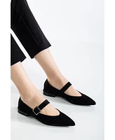 Willow Leather Mary Jane Flats