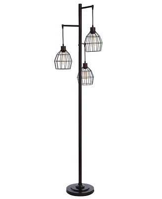 StyleCraft Home Collection 71.5" Madison Contemporary Three Pendant Steel Floor Lamp