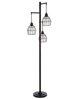 StyleCraft Home Collection 71.5" Madison Contemporary Three Pendant Steel Floor Lamp