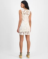 And Now This Women's Crochet Sleeveless Mini Dress, Exclusively at Macy's