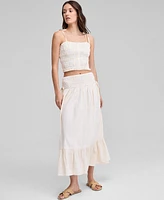 And Now This Women's Smocked Seersucker Tie-Strap Top, Exclusively at Macy's