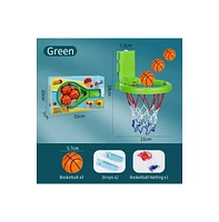 Sperric Toddler 2-in-1 Bathroom Basketball Hoop Playset with Suction Cups & Tying Straps – Mini Basketball Hoop for Bathtub & Door, Interactive