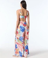 Vince Camuto Womens Printed Square Neck Bikini Top Cover Up Pants