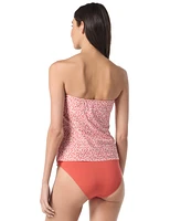 Vince Camuto Women's Leopard-Print Draped Tankini Top