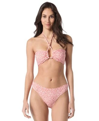 Vince Camuto Womens Leopard Print Bikini Top High Cut Bottoms