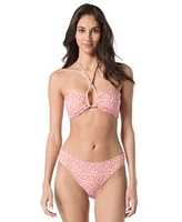 Vince Camuto Womens Leopard Print Bikini Top High Cut Bottoms