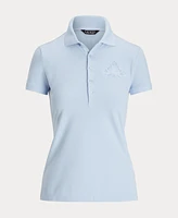 Lauren Ralph Women's Floral-Logo Cotton Pique Polo Shirt