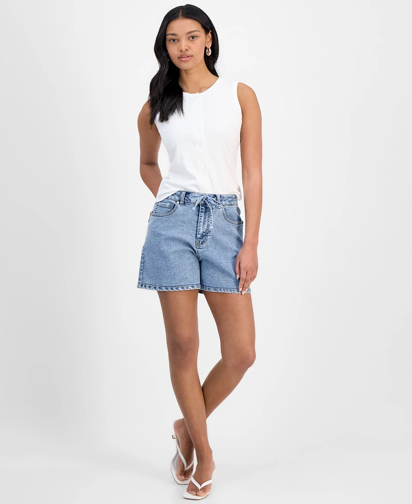 And Now This Women's Drawstring Denim Shorts, Exclusively at Macy's