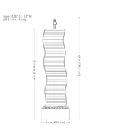 Curved Ridge Tall Indoor Water Fountain with Light and Electric Pump - Slate Modern Waterfall Fountain - 56" H
