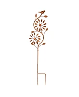 Twirling Twigs Large Wind Spinners Outdoor for Garden - Spinner Yard Art with 2-Point Step-In Stake - 48" H
