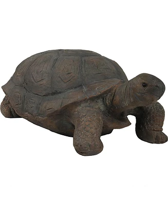 Poly-Concrete Tortoise Garden Statue - Indoor or Outdoor Use - Todd - 30" W