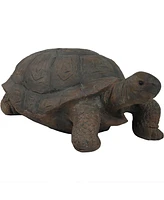 Poly-Concrete Tortoise Garden Statue - Indoor or Outdoor Use - Todd - 30" W