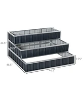Garden Bed Durable Wooden Planter for Vegetables, Herbs, and Flowers