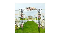Flat Roof Wrought Iron Climbing Frame for Plants Durable Garden Arch Support