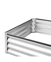 Rust-Resistant Open Bottom Raised Garden Planter Bed for Outdoor Gardening