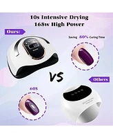 Nail Lamp 168W Lcd Display For Drying Nails