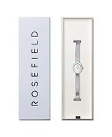 Rosefield Mini Oval Women's Silver Tone Stainless Steel Bracelet Watch 22mm