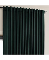 Half Price Drapes Focal Green Extra Wide Textured Faux Linen Room Darkening Curtain
