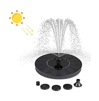 Solar-Powered Birdbath Fountain Kit with 4 Nozzle Heads for Gardens and Patios