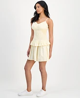 And Now This Women's Gingham Cotton Ruffled Mini Dress, Exclusively at Macy's
