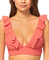 Raisins Juniors' Cannes Ruffled Bikini Top