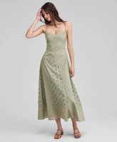 And Now This Women's Eyelet Godet Maxi Dress, Exclusively at Macy's