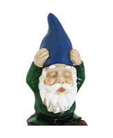 Sage the Yoga Garden Gnome Statue - Outdoor, Lawn and Garden Decoration Sculpture - Contemporary Design - Durable Resin Construction - 11-Inch