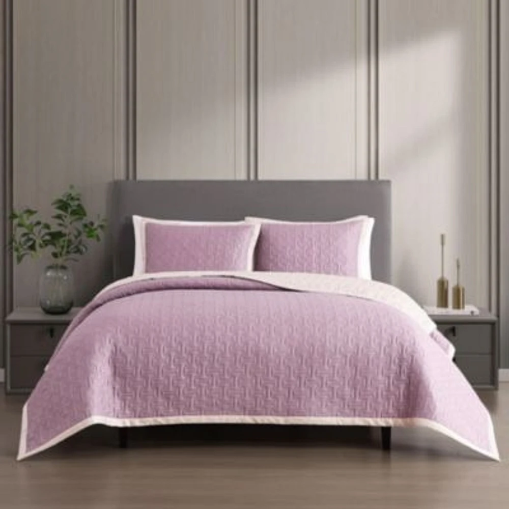 Bebejan Dahlia Purple 100 Cotton Sateen 5 Piece Reversible Comforter Set