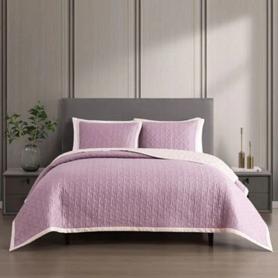 Bebejan Dahlia Purple 100 Cotton Sateen 5 Piece Reversible Comforter Set