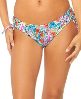 Raisins Juniors' Luna Floral-Print Side-Tie Bikini Bottoms