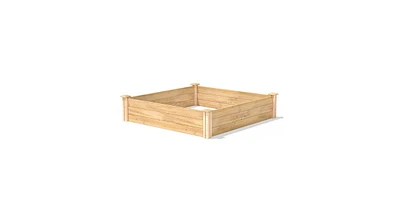 4ft x 4ft Outdoor Cedar Wood Raised Garden Bed Planter Box