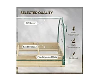 Mini Raised Garden Bed Planter Box with Greenhouse Combo for Efficient Gardening