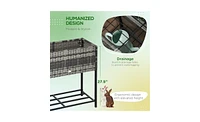 Garden Bed Sturdy Wooden Planter for Growing Vegetables, Herbs, and Flowers