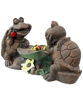 Tic Tac Toe Turtles Concrete Garden Statue - 7.5-Inch