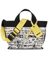 Dkny Brady Medium Logo Graffiti Crossbody Bag