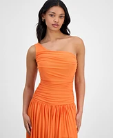Bar Iii Women's One-Shoulder Handkerchief-Hem Midi Dress, Exclusively at Macy's